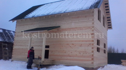 Строительство дома из бруса 6х9 д. Шаховская