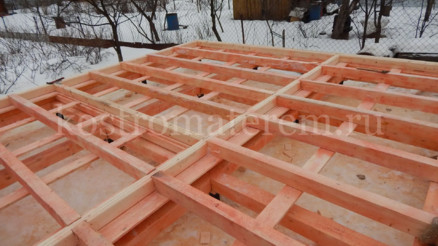 Строительство дома из профилированного бруса СНТ Лесные поляны Баня 6 на 6