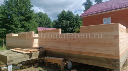 Строительство дома из бруса по проекту ДБ-230
